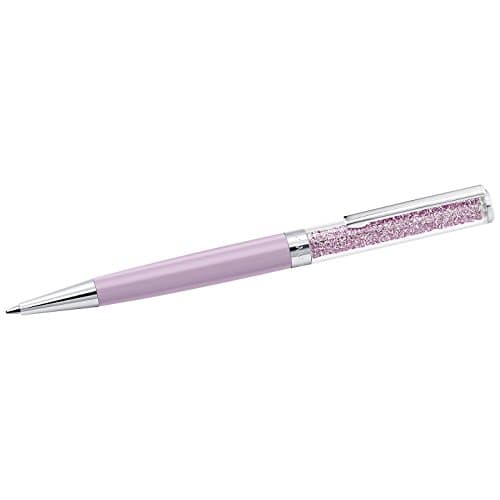 Swarovski Crystalline Ballpoint Pen - Light Lilac - Professional Writing Tool - Office and School Stationery - Luxury W