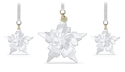 Swarovski Annual Edition 2022 Ornament - White Swarovski Crystals, Champagne Gold Tone Finish Metal, Best Gifts for Love