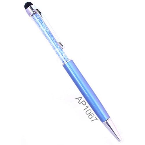 Swarovski Crystal Filled Ballpoint Pen - Dangling Charm Light Blue