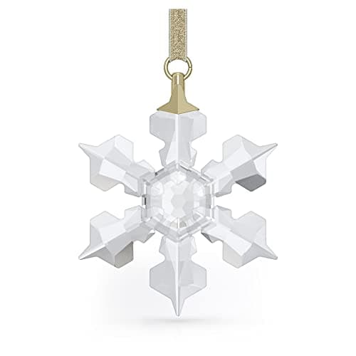 Swarovski Annual Edition 2022 Ornament - White Swarovski Crystals, Champagne Gold Tone Finish Metal, Best Gifts for Love