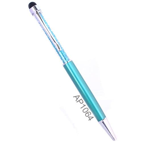 Swarovski Crystal Filled Ballpoint Pen - Dangling Charm Light Blue