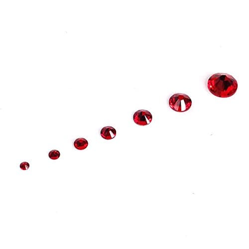 Swarovski 2058/2088 Red Crystal Flatbacks for Nail Art (144pcs, Sizes ss5-ss30)
