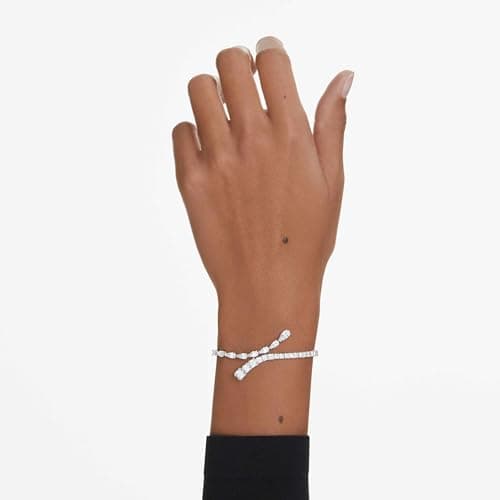Swarovski Matrix Clear Rhodium Finished Mixed Cuts Bracelet for Elegant Formal Events
| Swarovski Matrix Clear Rhodium