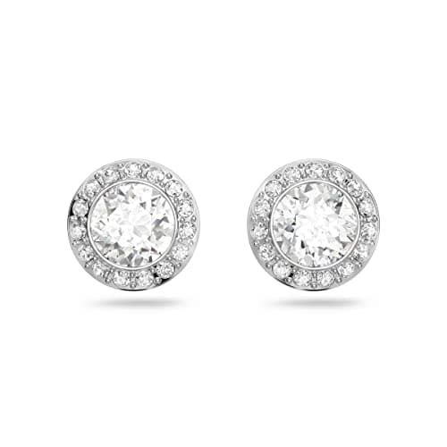 Swarovski Una Angelic Crystal Stud Earrings for Women Everyday Glamour 24K Gold Plated 925 Silver 0.5ct Specimen Crystal