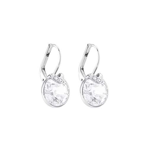 Swarovski Bella V Crystal Earrings, Grey, Yellow, Clear, Rose Color Crystals, Elegant Jewelry for Special Occasions, Swa