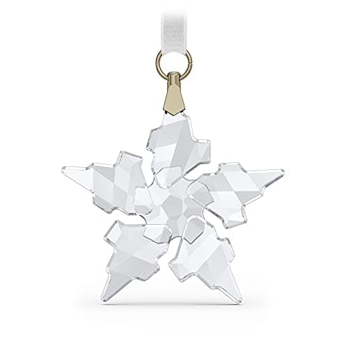 Swarovski Annual Edition 2022 Ornament - White Swarovski Crystals, Champagne Gold Tone Finish Metal, Best Gifts for Love