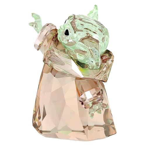 Swarovski Star Wars The Mandalorian The Child Crystal Figurine - Teal and Brown Crystals for Collectors - Exclusive Char