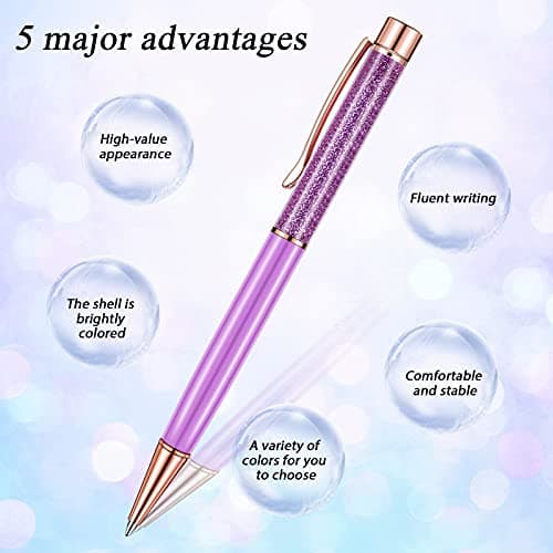 HESTYA Glitter Pens Dynamic Liquid Sand Ballpoint Pens for Office School Birthday Wedding