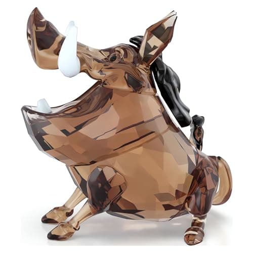 Swarovski The Lion King Pumbaa Figurine + Luxury + Kids + Gift + Detailed Crafting + 5cm Height + Collectible Animal Fig