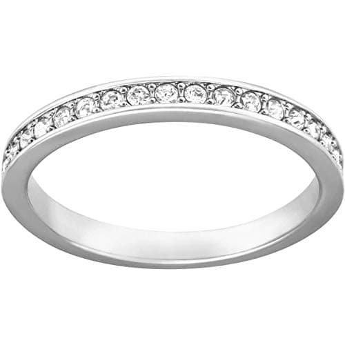 Swarovski Crystal Authentic Rare White Rhodium Plated Ring - Hypoallergenic Jewelry for Women, Size 5