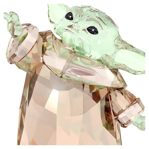 Swarovski Star Wars The Mandalorian The Child Crystal Figurine - Teal and Brown Crystals for Collectors - Exclusive Char