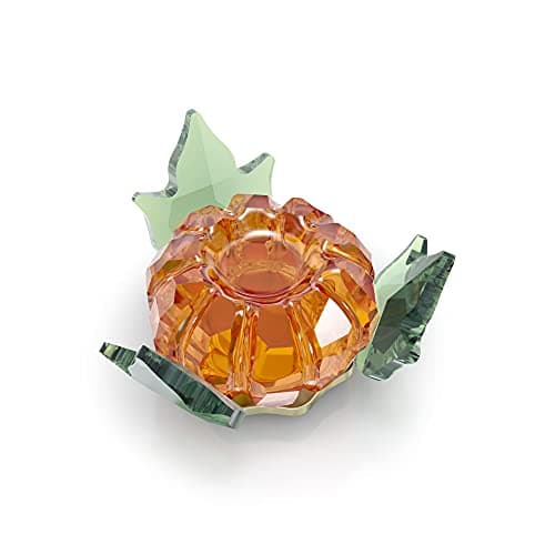 Swarovski Garden Tales Pumpkin Figurine Orange Green Crystals Brushed Champagne Gold Tone-Finish Stem
Swarovski Garden T