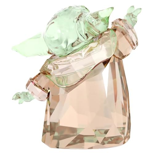 Swarovski Star Wars The Mandalorian The Child Crystal Figurine - Teal and Brown Crystals for Collectors - Exclusive Char