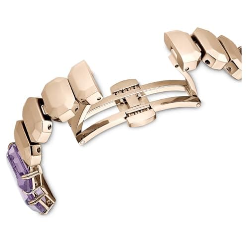 Swarovski Octagon Cut Purple Bracelet Watch - Elegant Accessory for Evening Events
| Swarovski Champagne Gold-Tone Octa