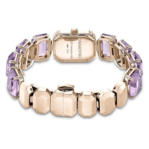 Swarovski Octagon Cut Purple Bracelet Watch - Elegant Accessory for Evening Events
| Swarovski Champagne Gold-Tone Octa