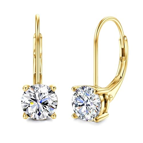 Blahanna Moissanite Earrings - D Color 1.0ct-|0ct Brilliant Round Cut Lab Created Diamonds 18K White Gold Plated Sterlin