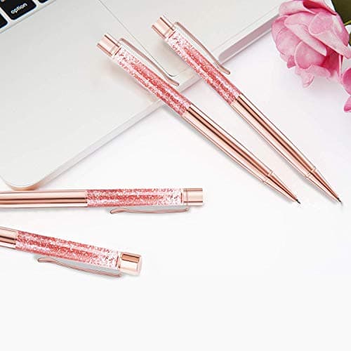 ZZTX Rose Gold Ballpoint Pens For Office Supplies Wedding Birthday Christmas