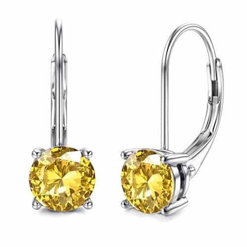 Blahanna Moissanite Earrings - D Color 1.0ct-|0ct Brilliant Round Cut Lab Created Diamonds 18K White Gold Plated Sterlin