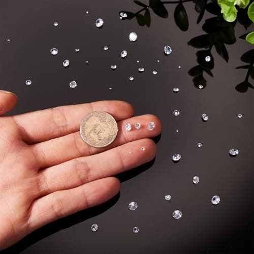 FASHEWELRY Clear Tiny Cubic Zirconia Rhinestone Cabochons for Nail Art Crafting
| FASHEWELRY Clear Faceted Rhinestones