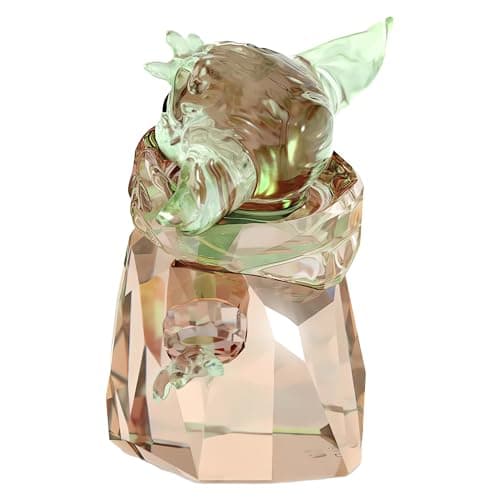 Swarovski Star Wars The Mandalorian The Child Crystal Figurine - Teal and Brown Crystals for Collectors - Exclusive Char