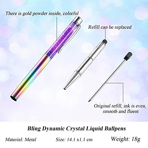 HESTYA Glitter Pens Dynamic Liquid Sand Ballpoint Pens for Office School Birthday Wedding