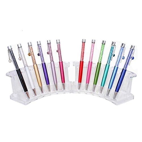 Swarovski Crystal Filled Ballpoint Pen - Dangling Charm Light Blue