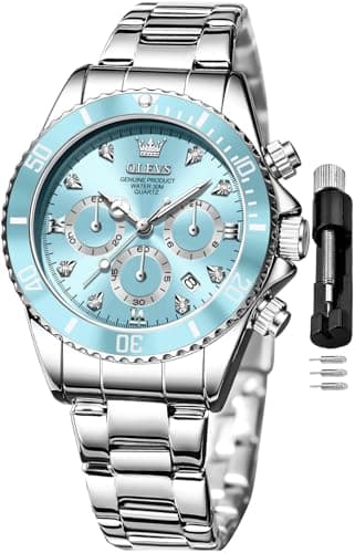 Luxury OLEVS Women's Fashion Rose Gold Diamond Analog Quartz Watches for Women
| OLEVS Women's Stainless Steel Luminous