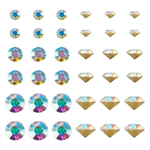 FASHEWELRY Clear Tiny Cubic Zirconia Rhinestone Cabochons for Nail Art Crafting
| FASHEWELRY Clear Faceted Rhinestones