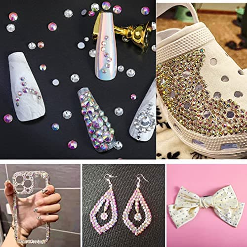 BEADSLAND Crystal Rhinestones Round Gems for Nail Art Craft Glue Fix
| BEADSLAND Flat Back Crystal Rhinestones for Nail