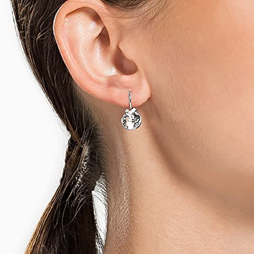 Swarovski Bella V Crystal Earrings, Grey, Yellow, Clear, Rose Color Crystals, Elegant Jewelry for Special Occasions, Swa