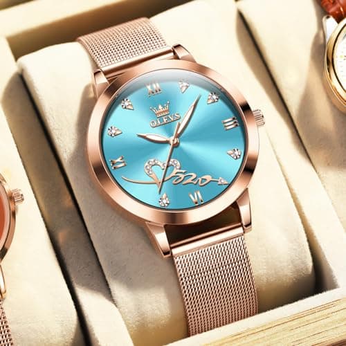 Luxury OLEVS Women's Fashion Rose Gold Diamond Analog Quartz Watches for Women
| OLEVS Women's Stainless Steel Luminous