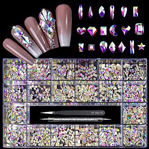 600 Crystal AB Diamonds + 2500 Flat Rhinestones Mix for DIY Crafts
| 3D Ornament Flat Back Rhinestone Crystals Set for