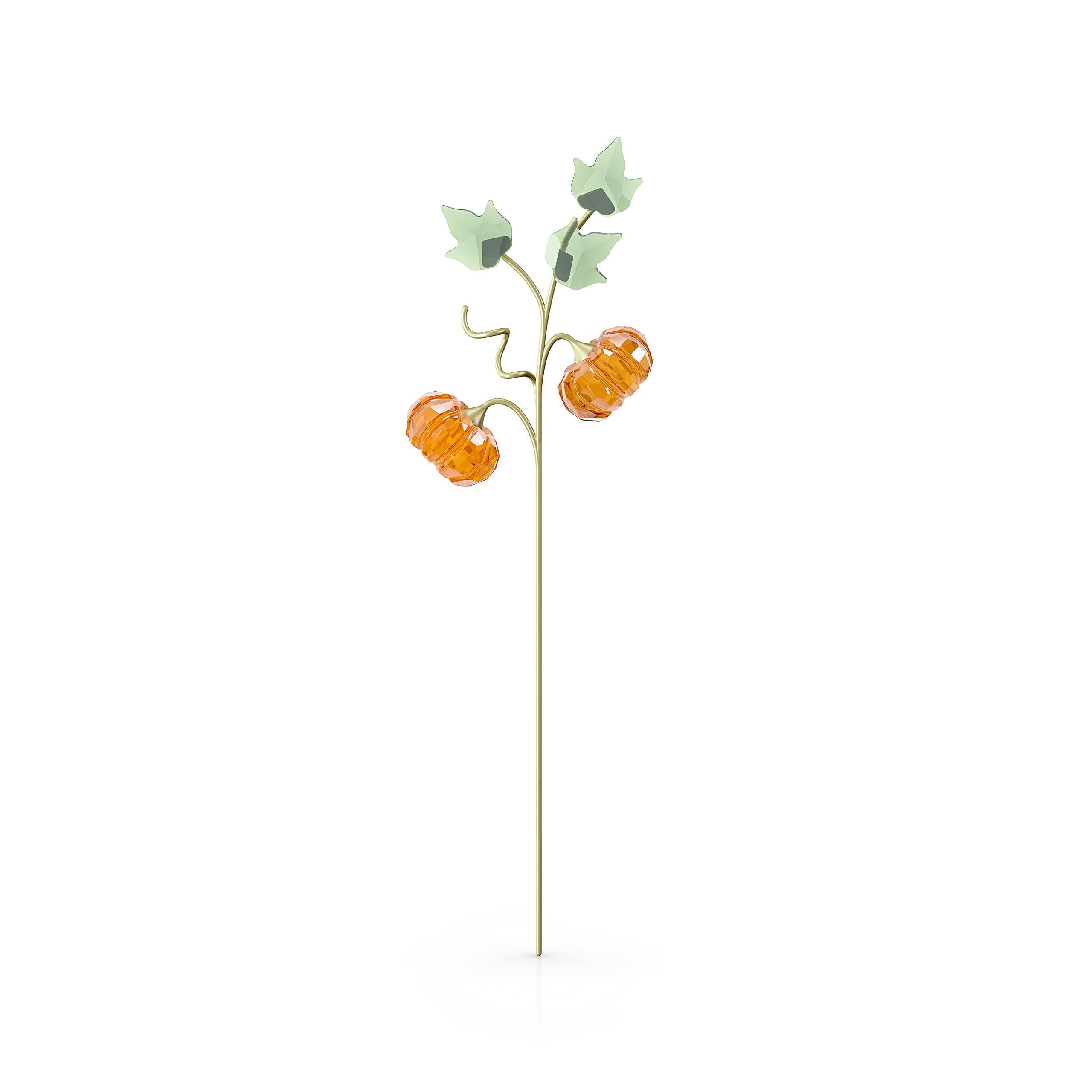 Swarovski Garden Tales Pumpkin Figurine Orange Green Crystals Brushed Champagne Gold Tone-Finish Stem
Swarovski Garden T