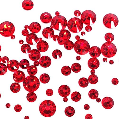 Swarovski 2058/2088 Red Crystal Flatbacks for Nail Art (144pcs, Sizes ss5-ss30)