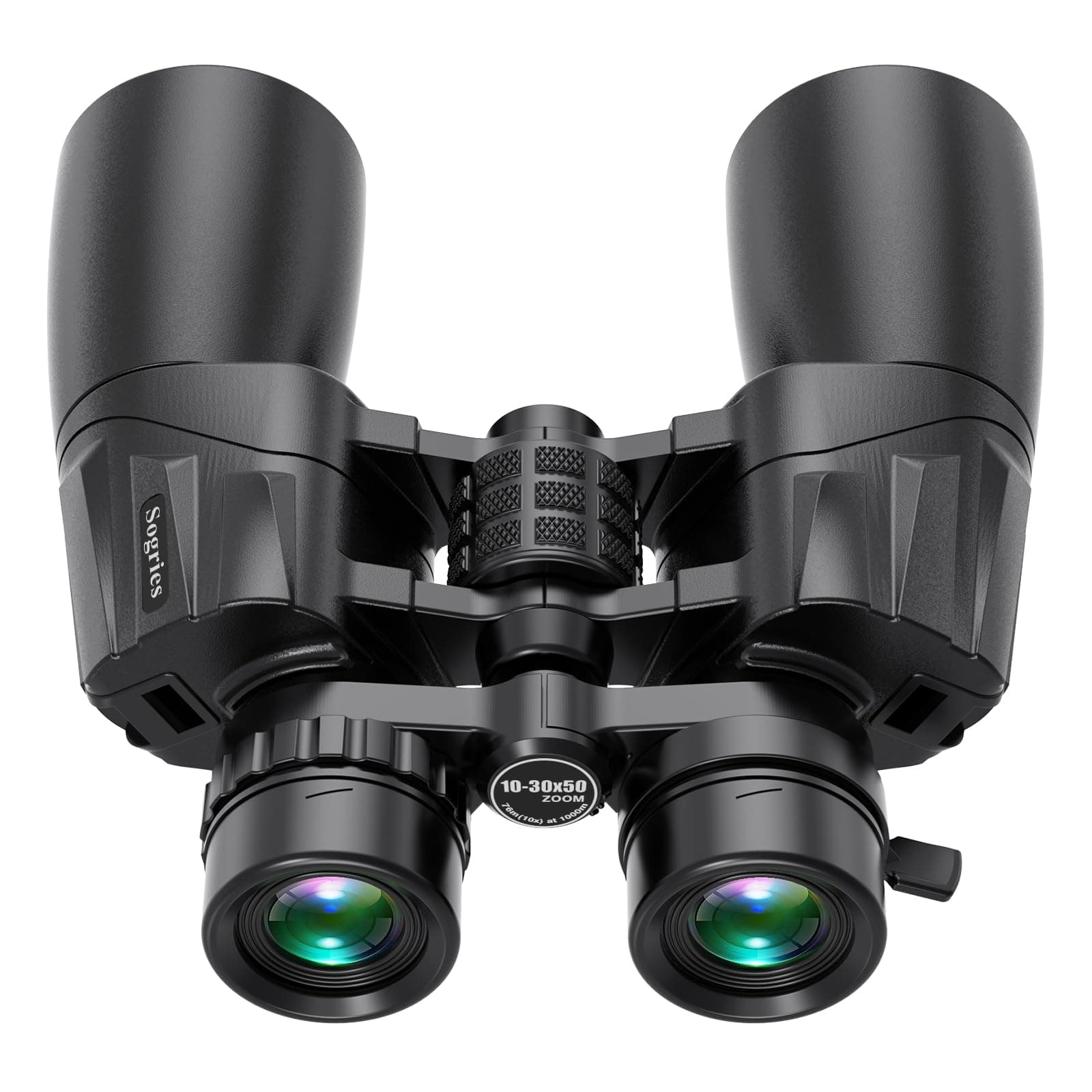 High Powered 10-30x50 Military Binoculars for Adults, Bird Watching and Traveling, Clear Low Light Vision at Night with