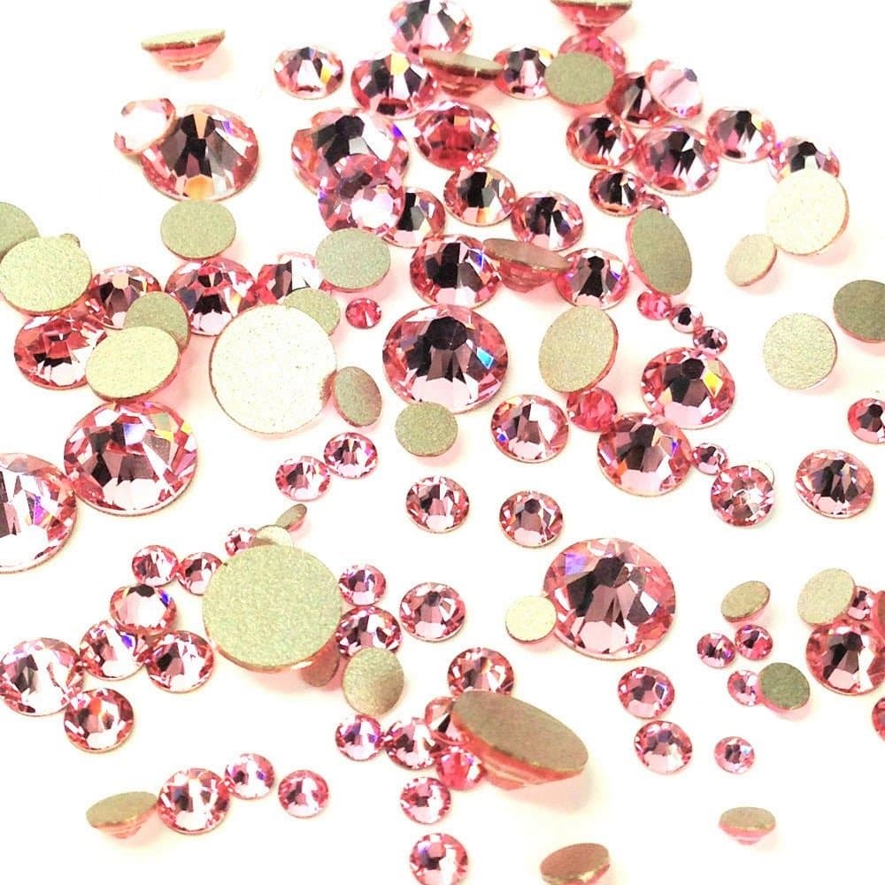 Swarovski Light Rose Pink Crystal Flatbacks Rhinestones Nail Art for Wholesale