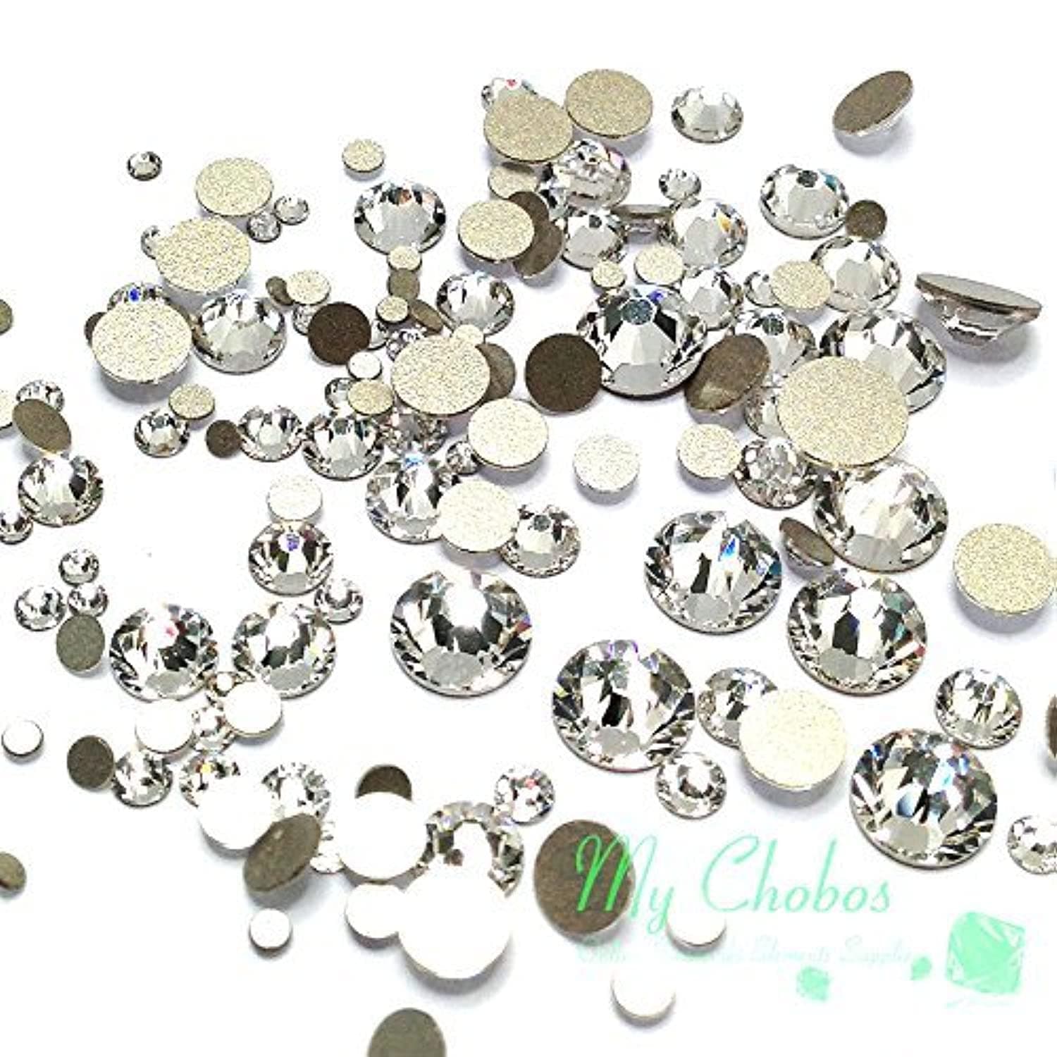 Swarovski Clear Crystal Rhinestones Nail Art for Wholesale 2058/2088 Crystal Fatbacks Sizes Ss5-30 144 Pieces